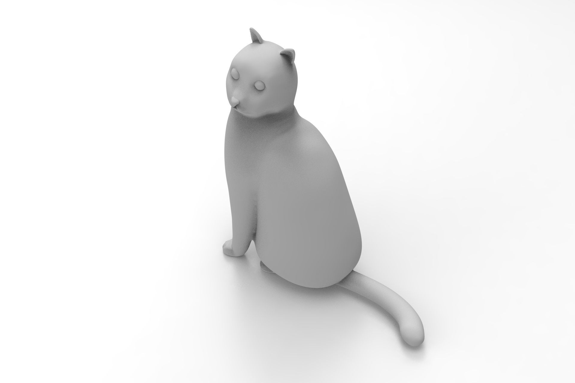 Cat Model with eyes 3D model_8