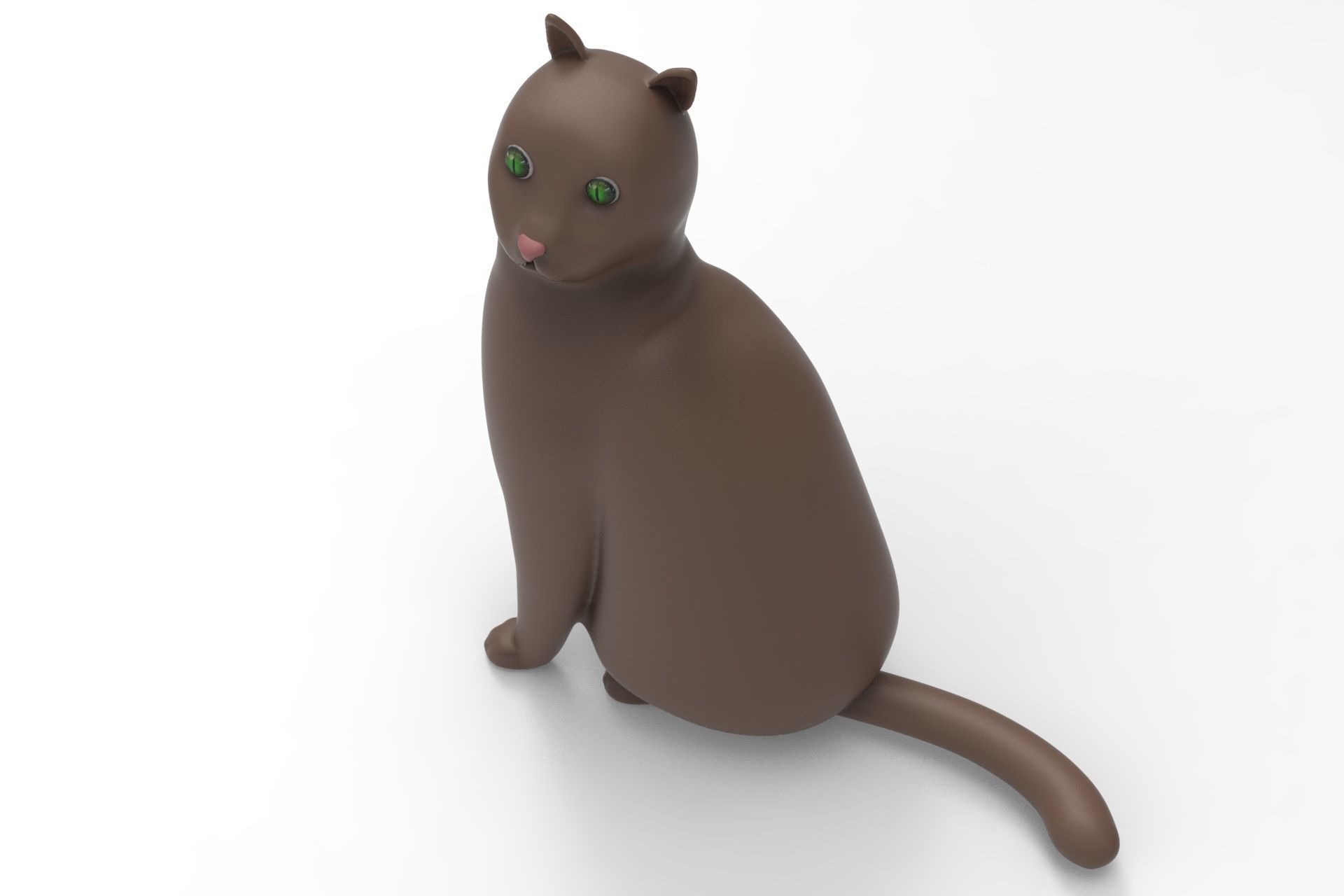Cat Model with eyes 3D model_4