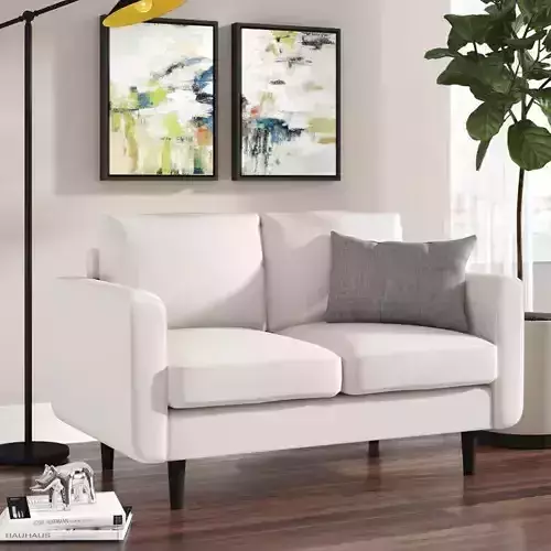 Ancheta Arm Loveseat Movie Sofa Chair - 4 colour 3D model