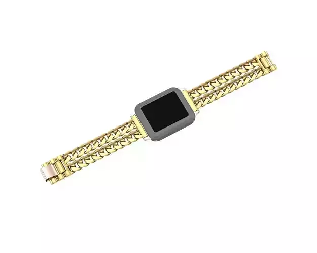 Apple Watch 2x Cuban Chain Band 17cm 3D print model