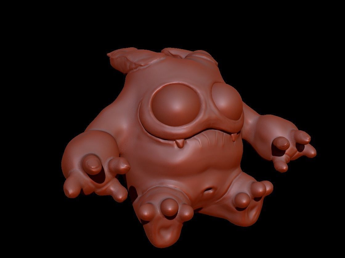 Cute Monster Low-poly 3D model_15