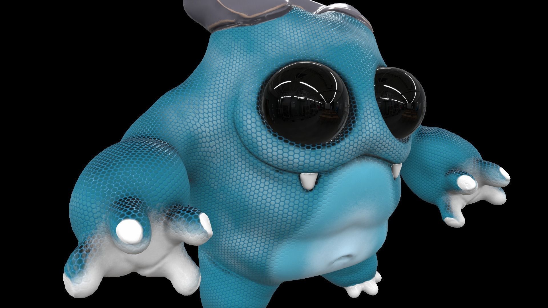 Cute Monster Low-poly 3D model_10