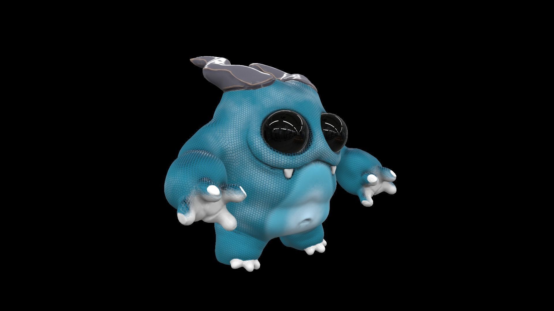 Cute Monster Low-poly 3D model_7