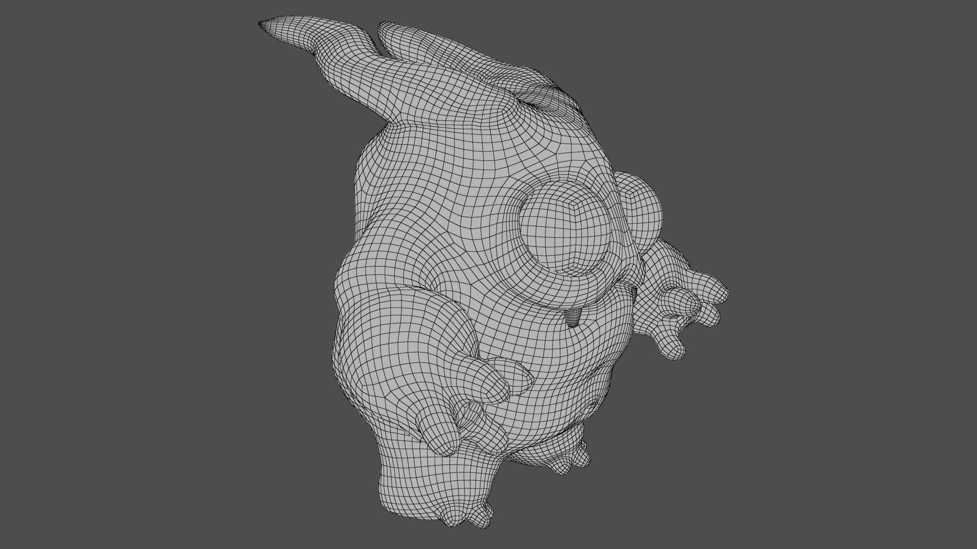 Cute Monster Low-poly 3D model_24