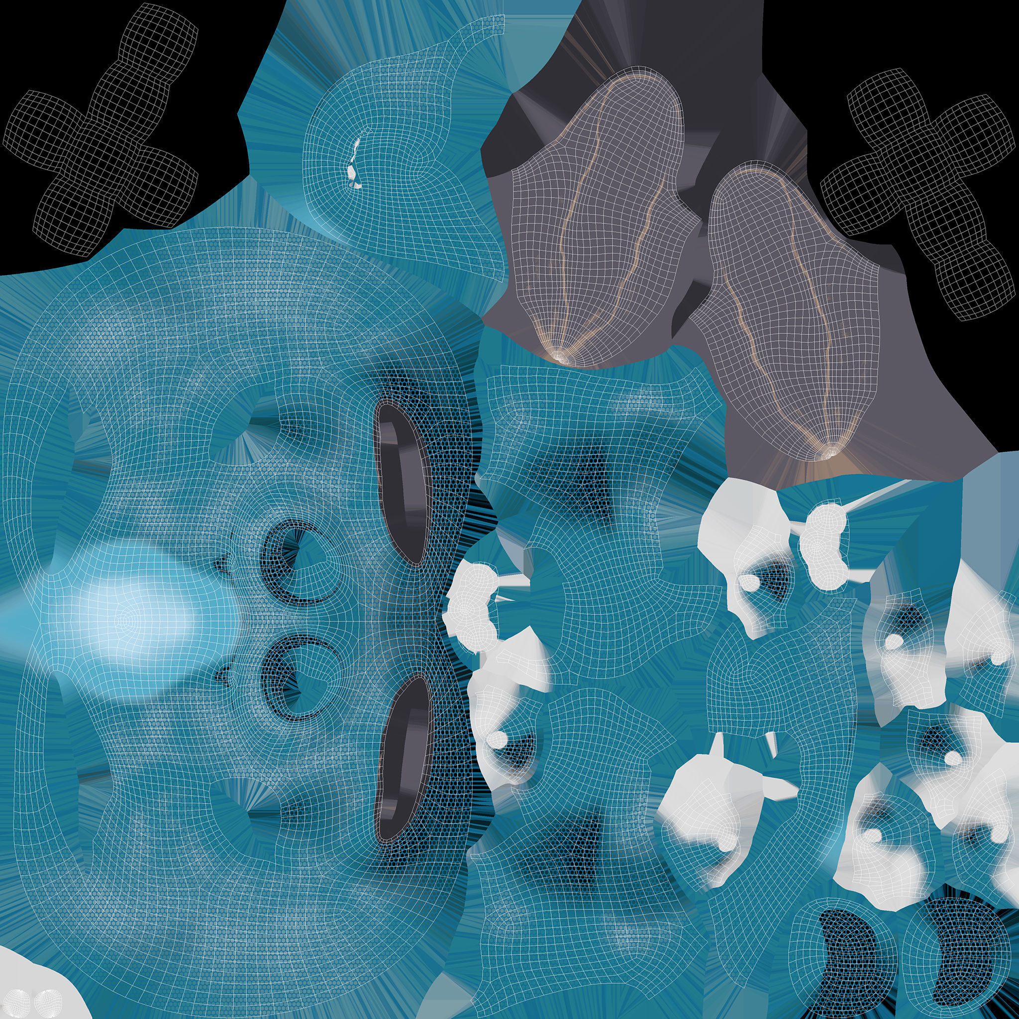 Cute Monster Low-poly 3D model_12