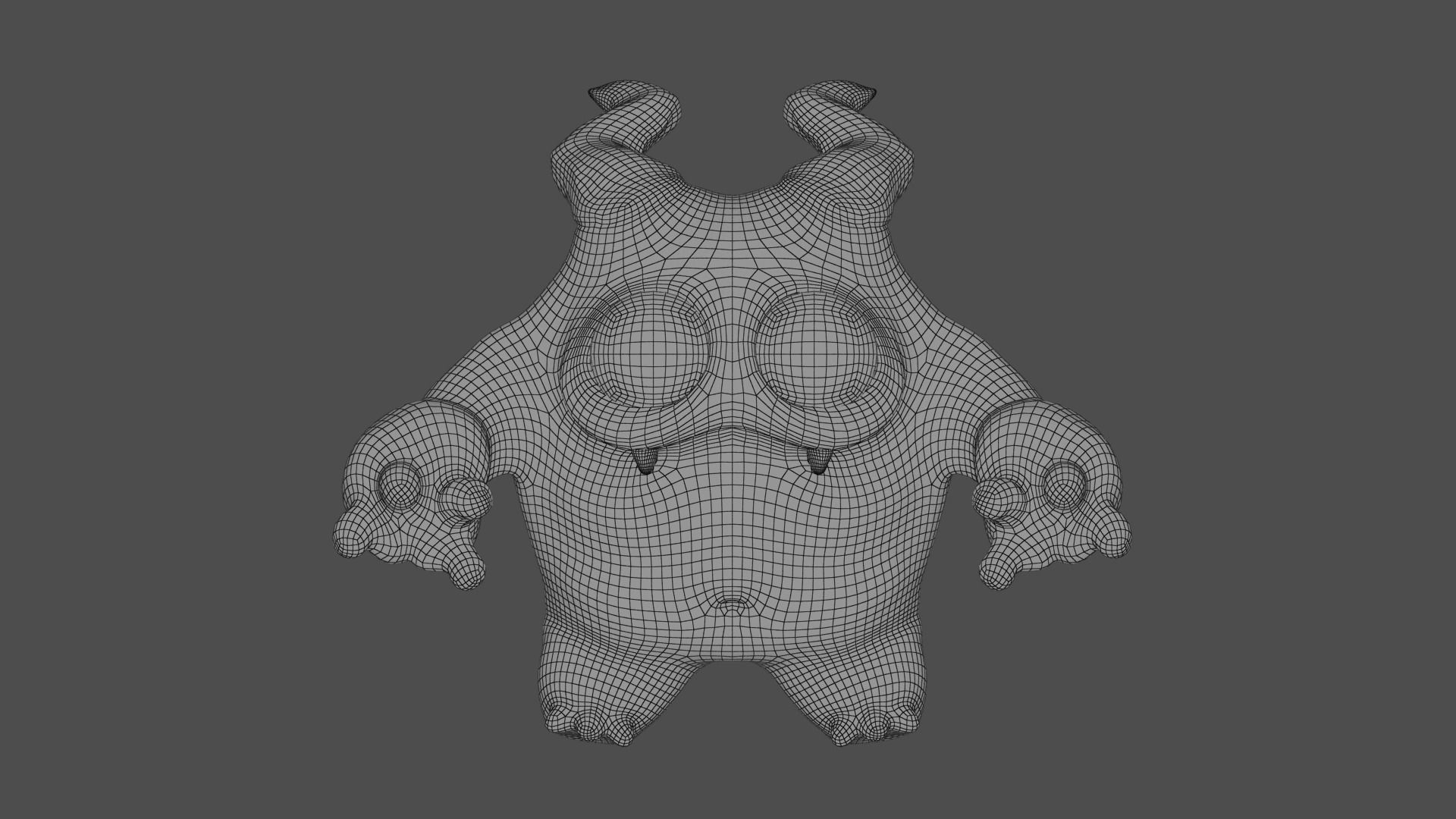 Cute Monster Low-poly 3D model_17
