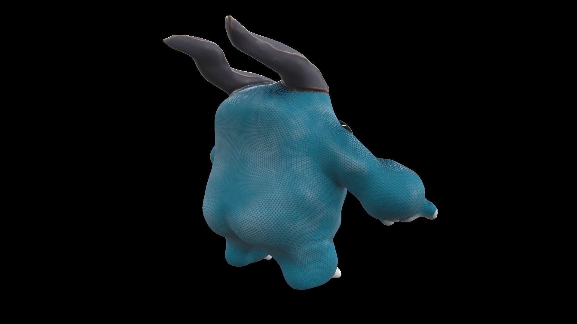 Cute Monster Low-poly 3D model_6