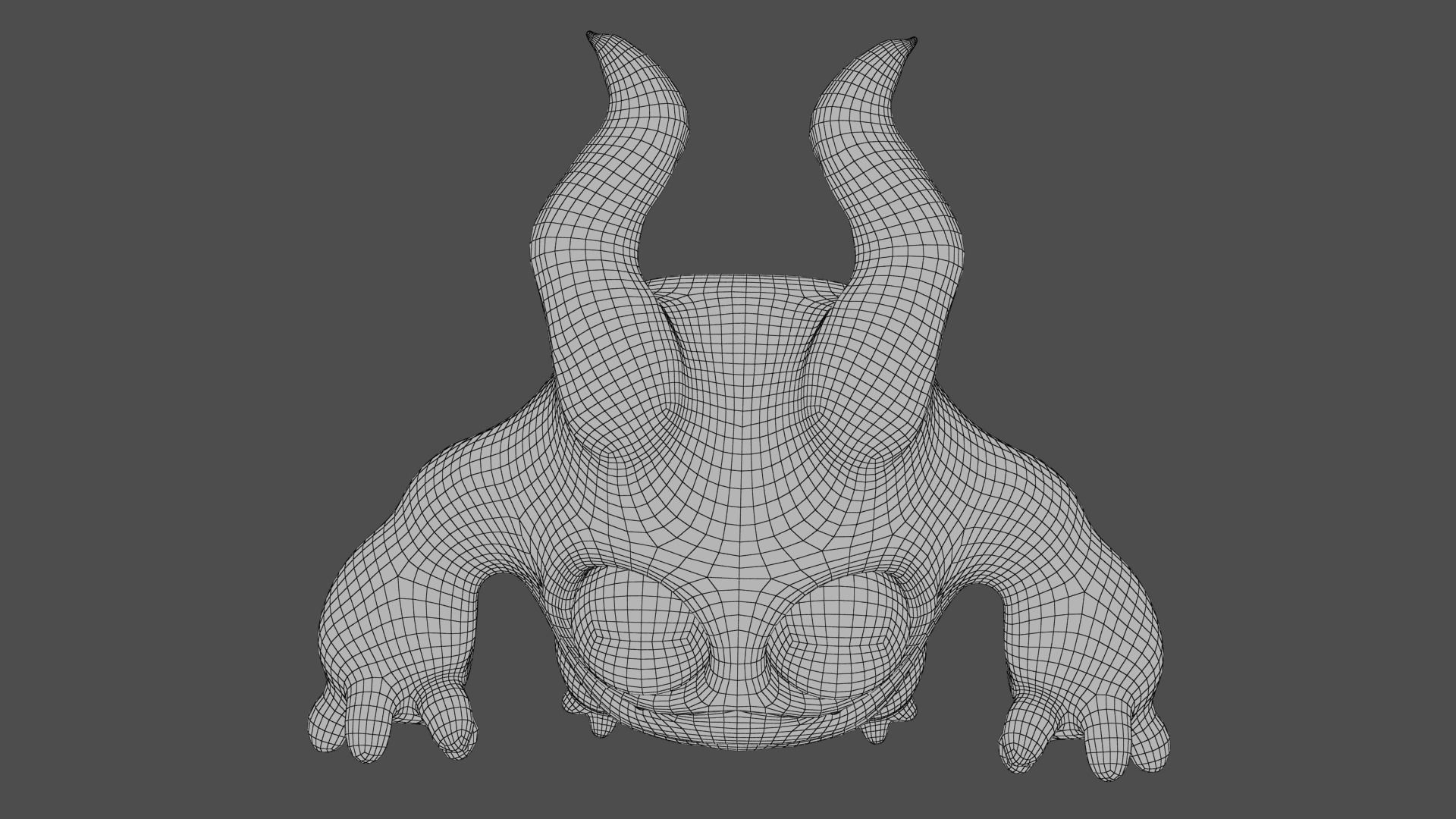 Cute Monster Low-poly 3D model_22