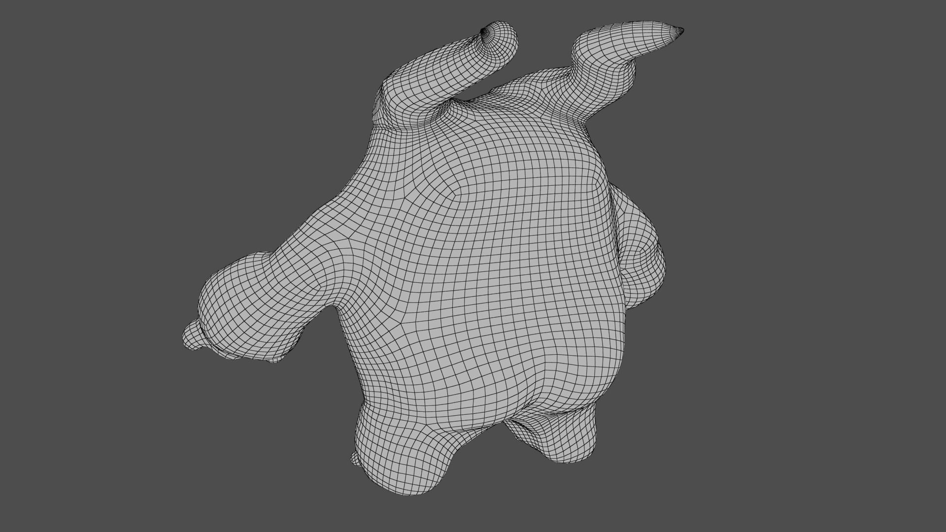 Cute Monster Low-poly 3D model_18