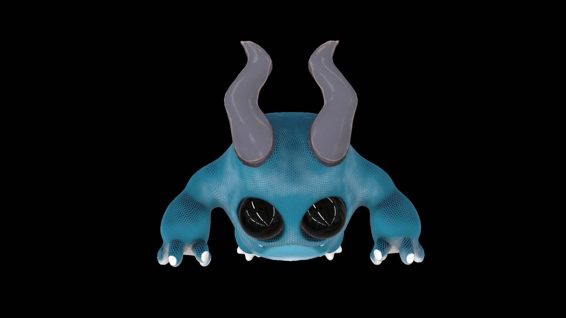 Cute Monster Low-poly 3D model_8