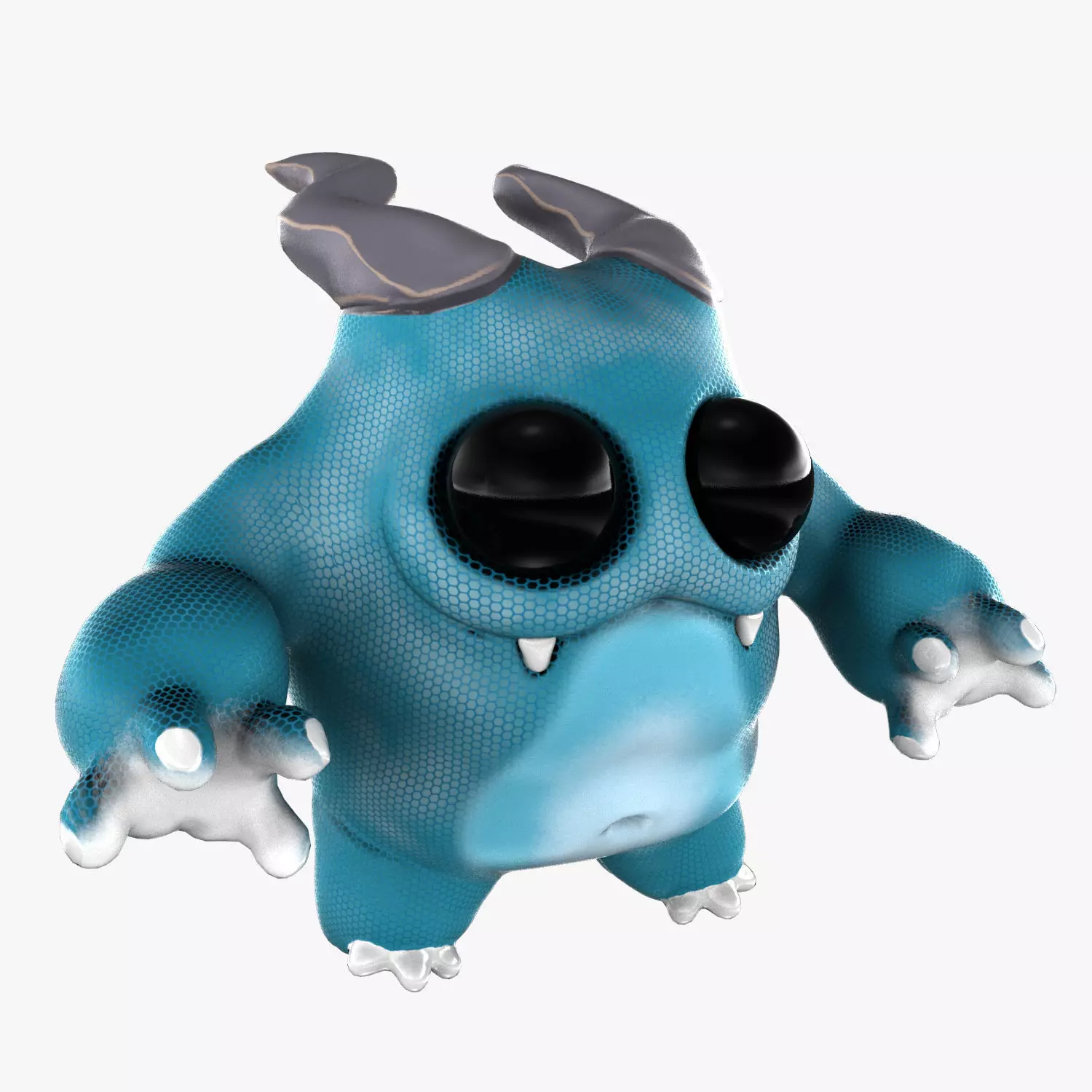 Cute Monster Low-poly 3D model_0