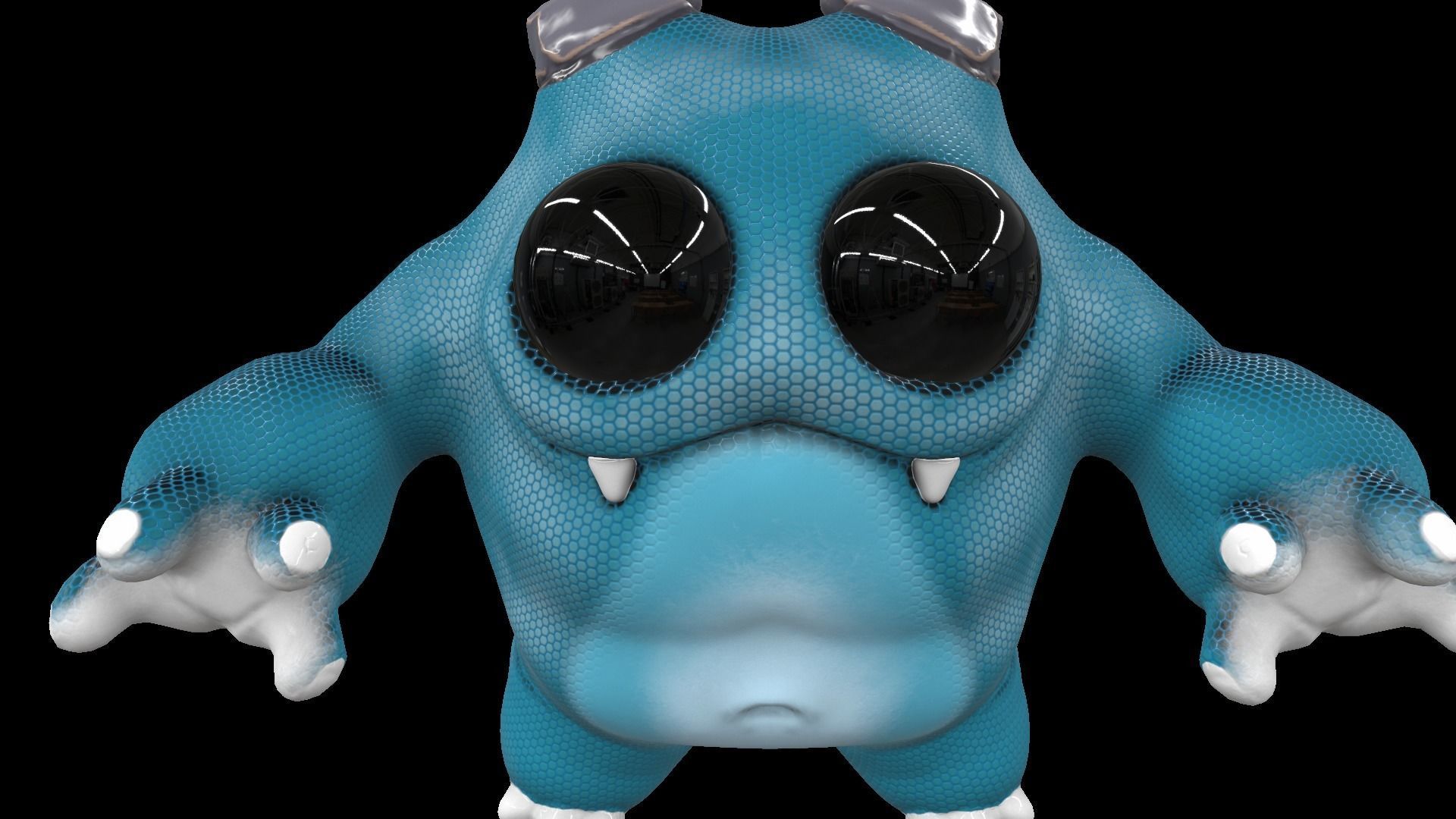 Cute Monster Low-poly 3D model_11