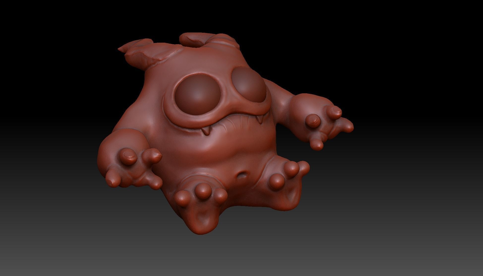 Cute Monster Low-poly 3D model_13