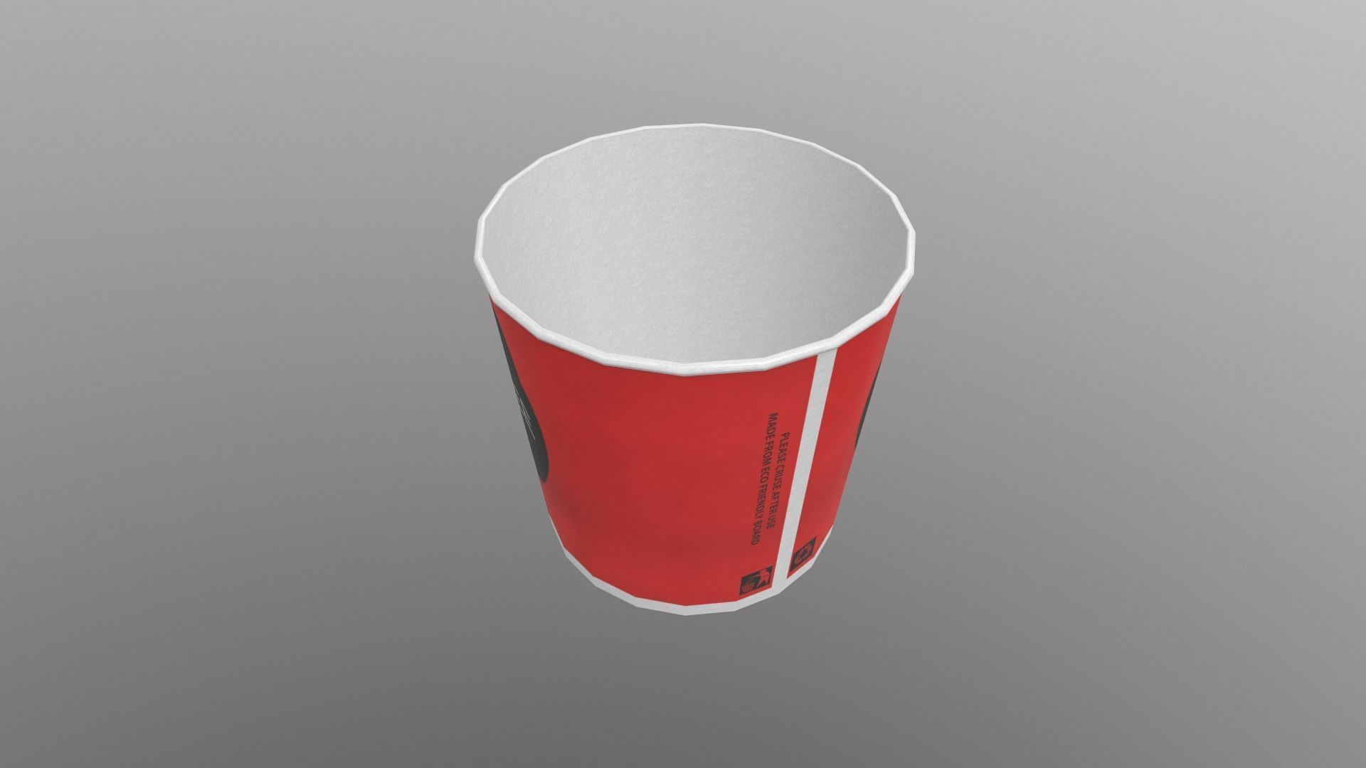 Coffee Cup Low-poly 3D model_11