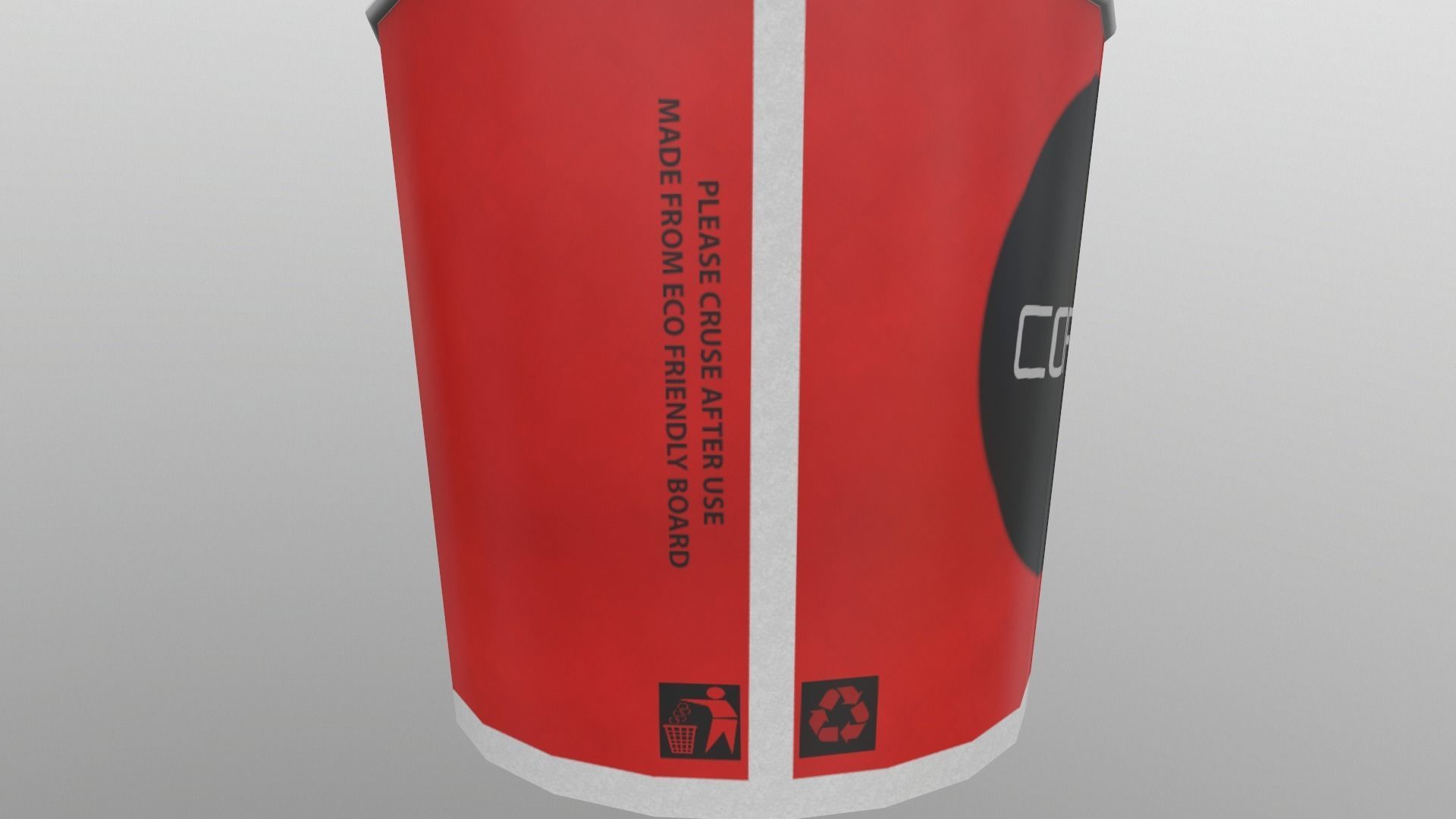 Coffee Cup Low-poly 3D model_10