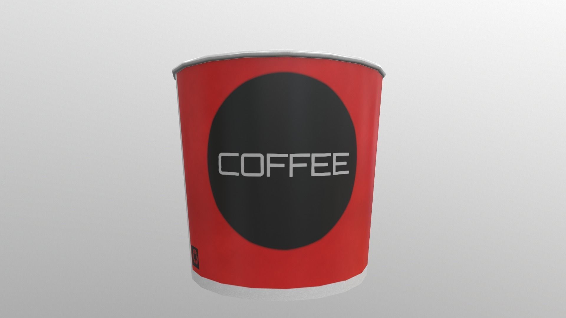 Coffee Cup Low-poly 3D model_2
