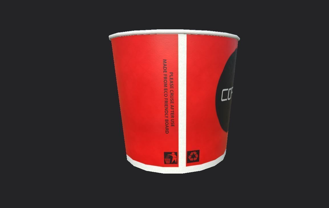 Coffee Cup Low-poly 3D model_6