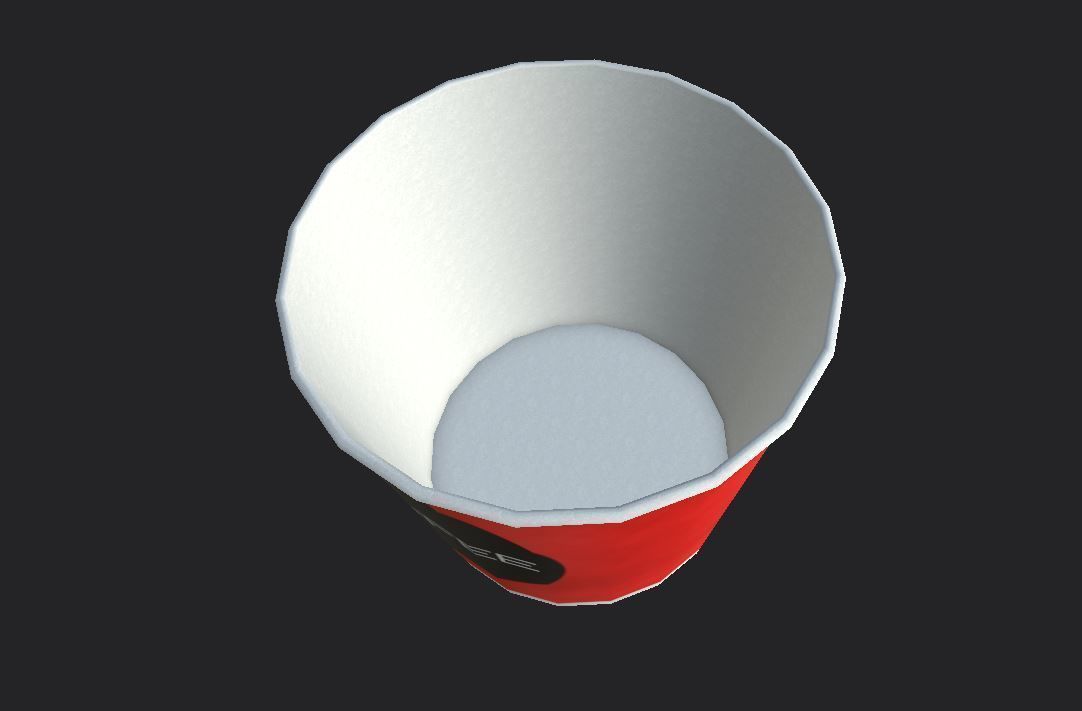 Coffee Cup Low-poly 3D model_8