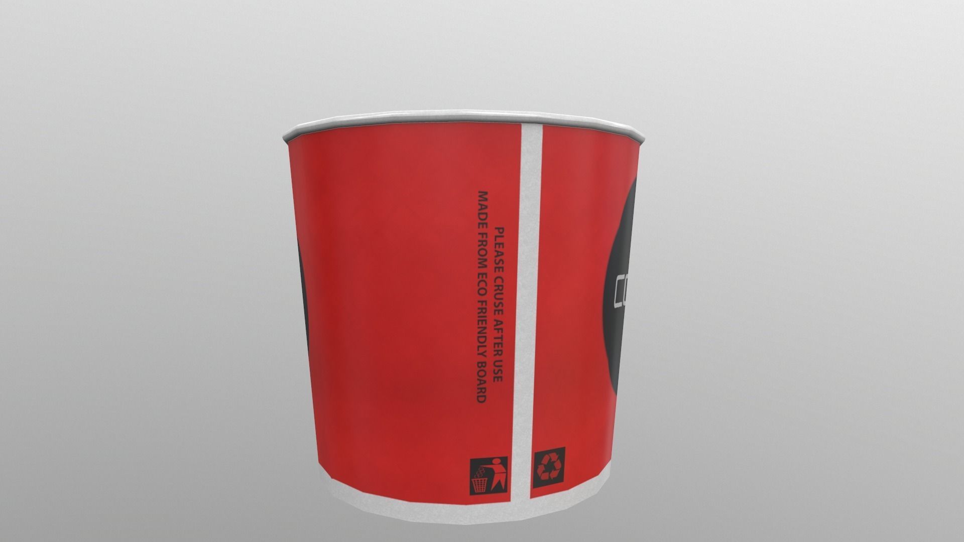 Coffee Cup Low-poly 3D model_9