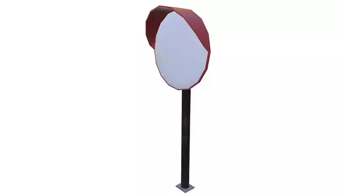 Convex Mirror Low-poly 3D model