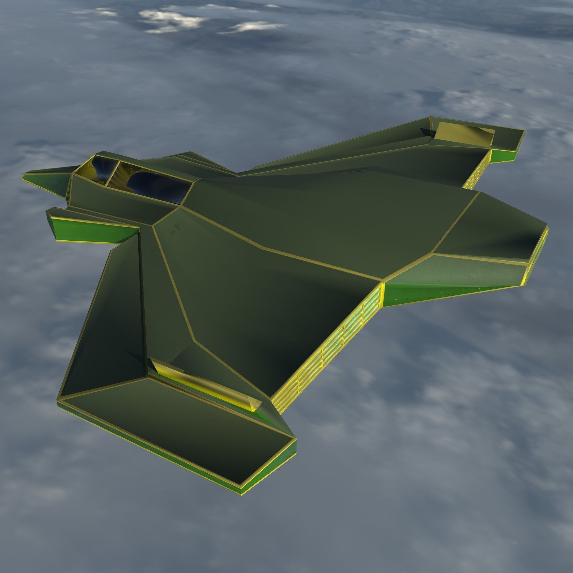 green space mosquito Low-poly 3D model_9