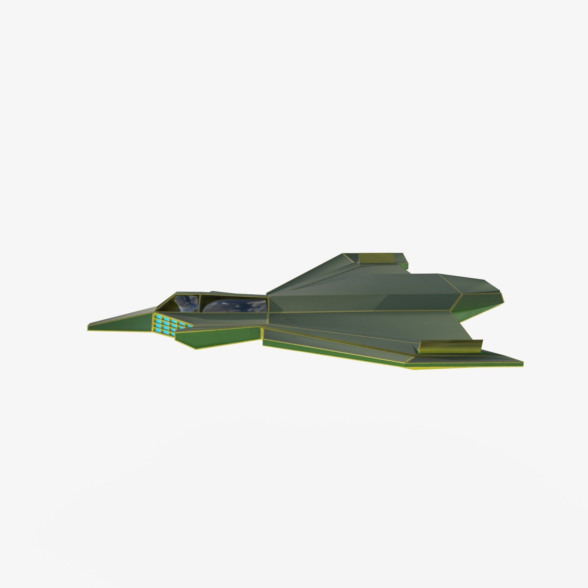 green space mosquito Low-poly 3D model_4