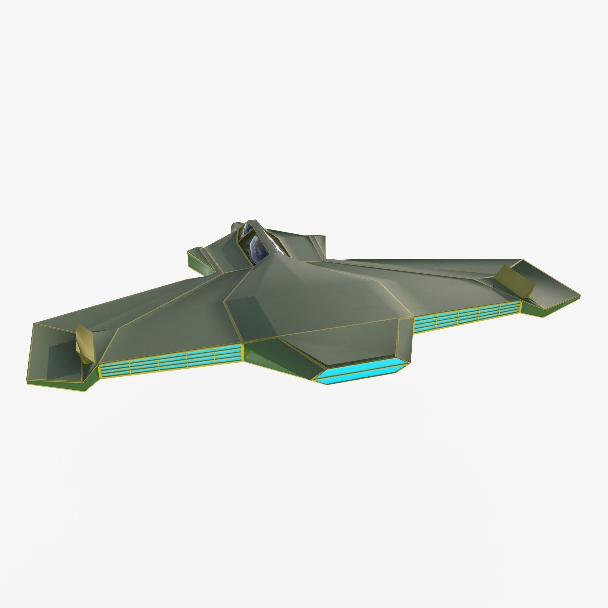 green space mosquito Low-poly 3D model_7