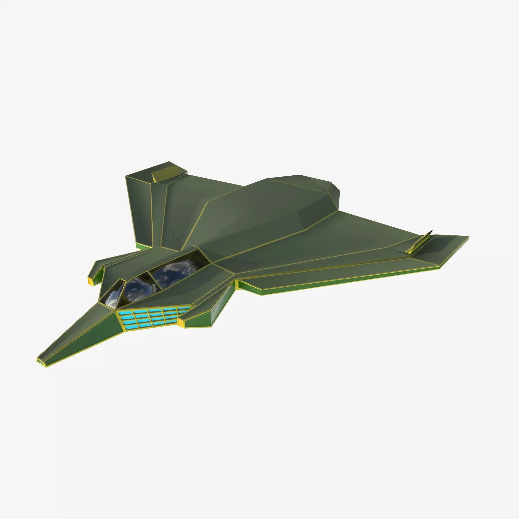 green space mosquito Low-poly 3D model_0