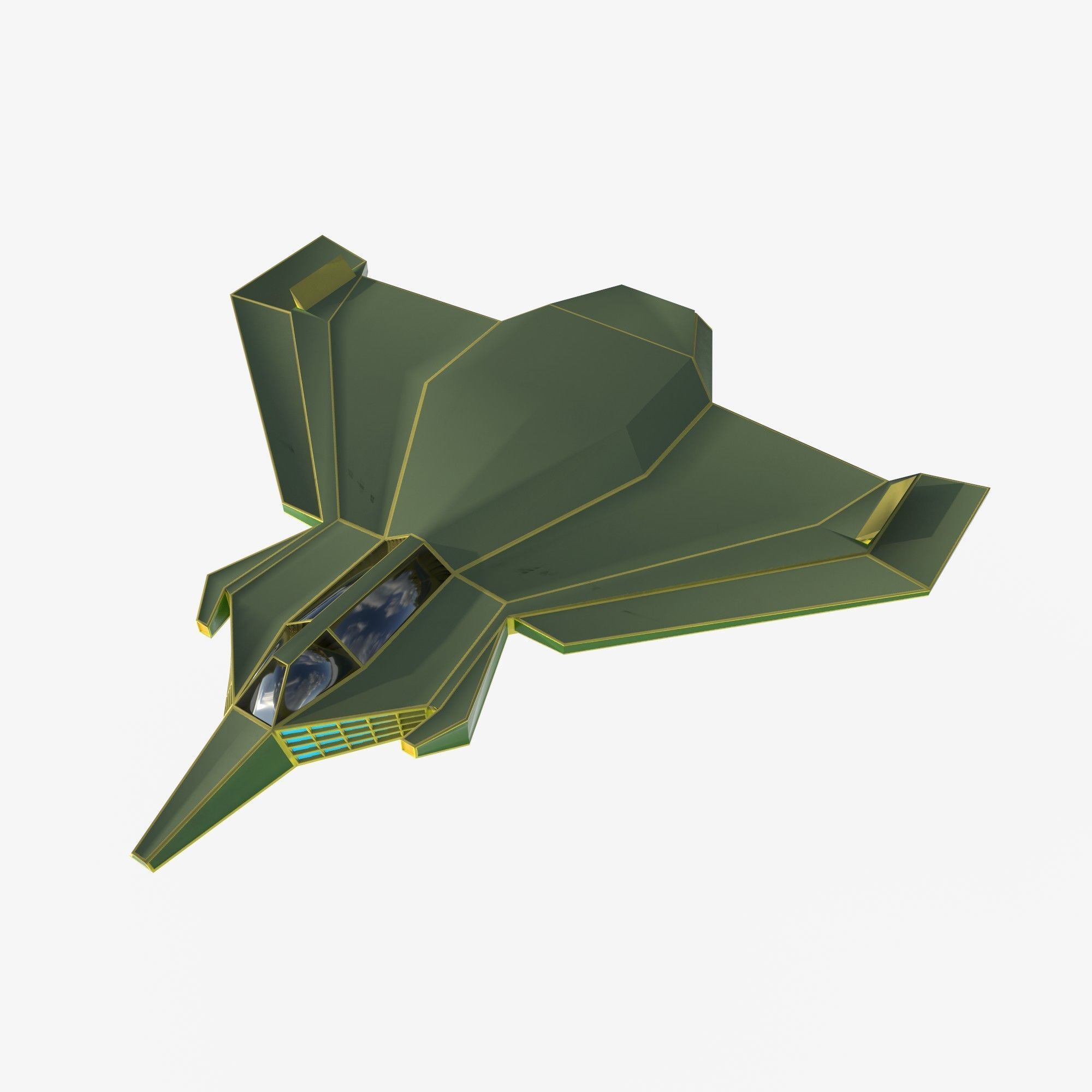 green space mosquito Low-poly 3D model_1