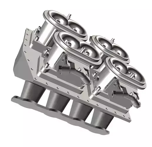 Pro Stock Tunnel Ram Intake with Split Dominator Carbs