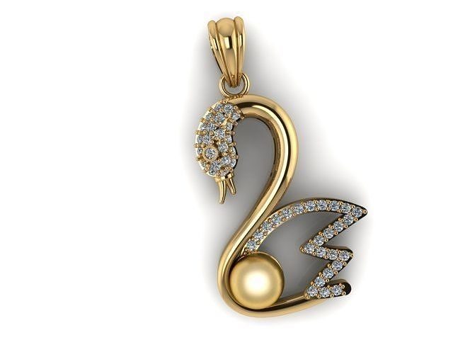 SWAN PENDANT 3D print model