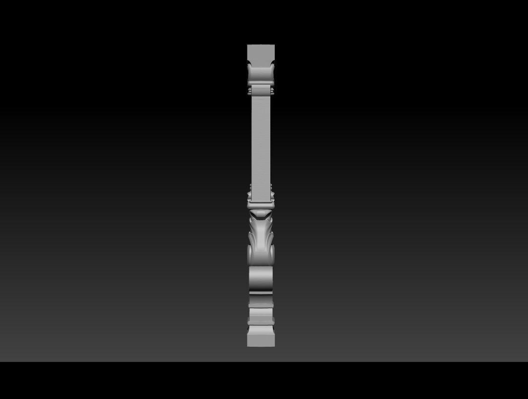 Carved decor for stairs 3D print model_16