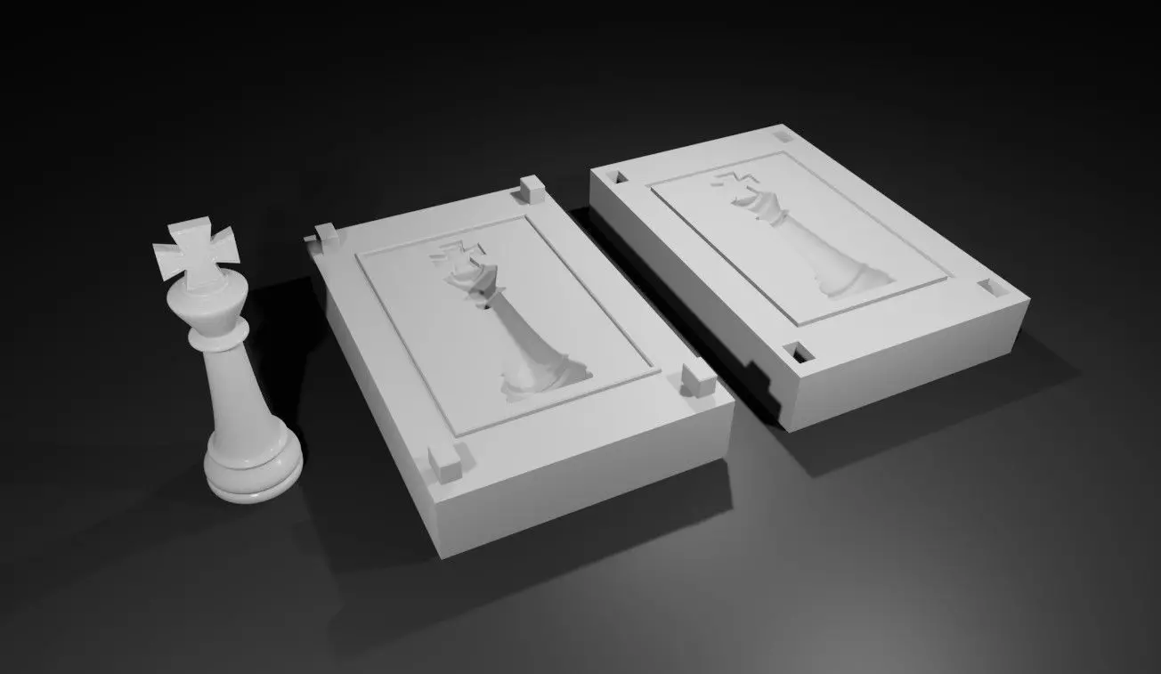 Mold for King - Chess Game - Form - Xadrez Molde Forma 3D print model_0