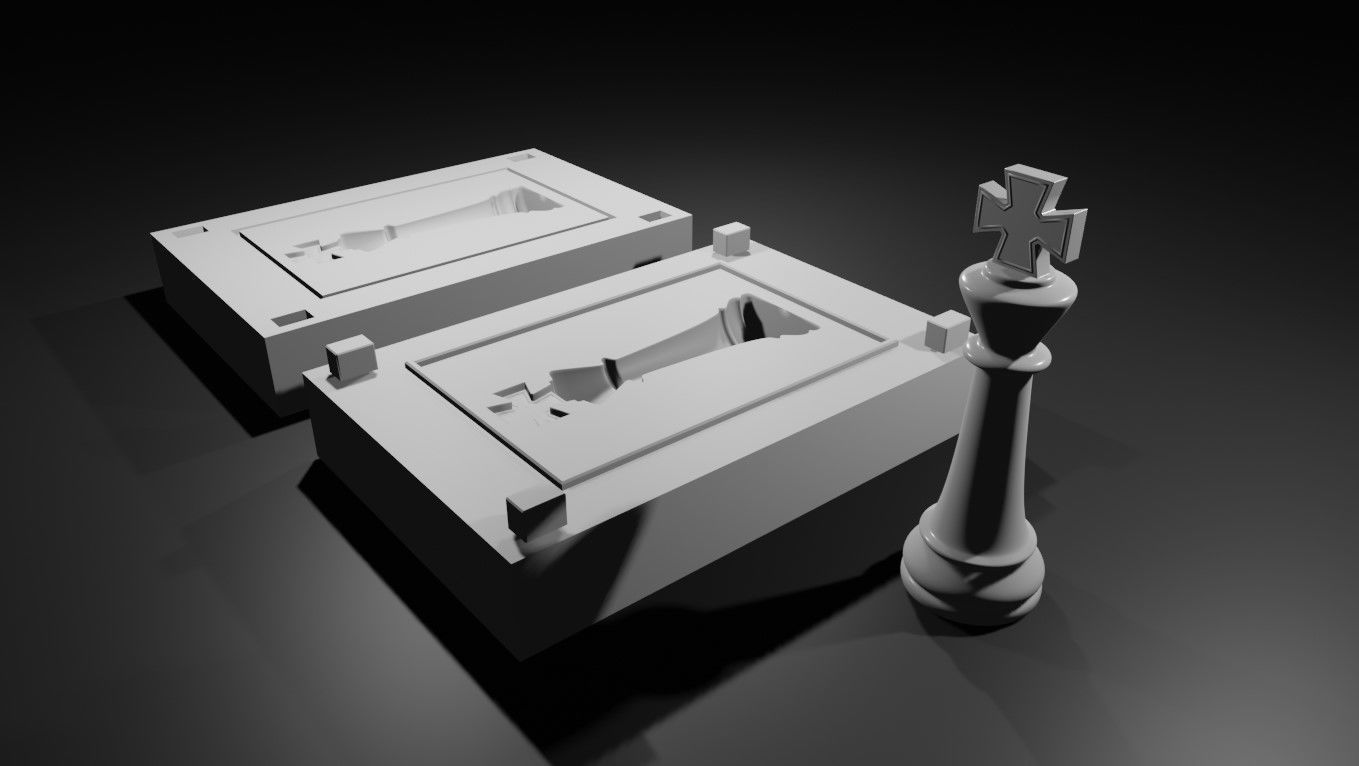 Mold for King - Chess Game - Form - Xadrez Molde Forma 3D print model_6