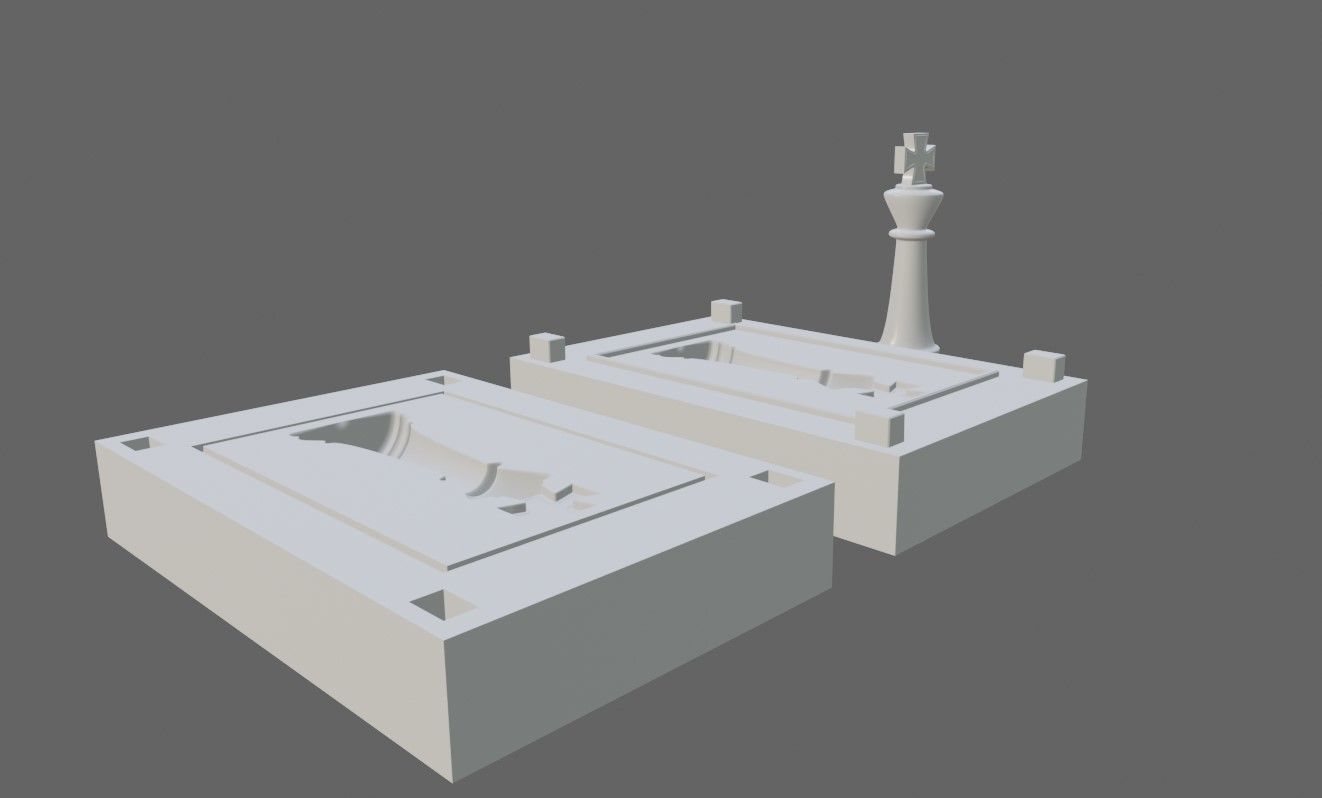 Mold for King - Chess Game - Form - Xadrez Molde Forma 3D print model_16