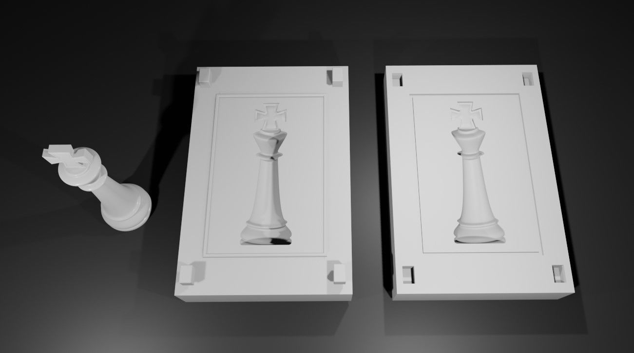 Mold for King - Chess Game - Form - Xadrez Molde Forma 3D print model_8