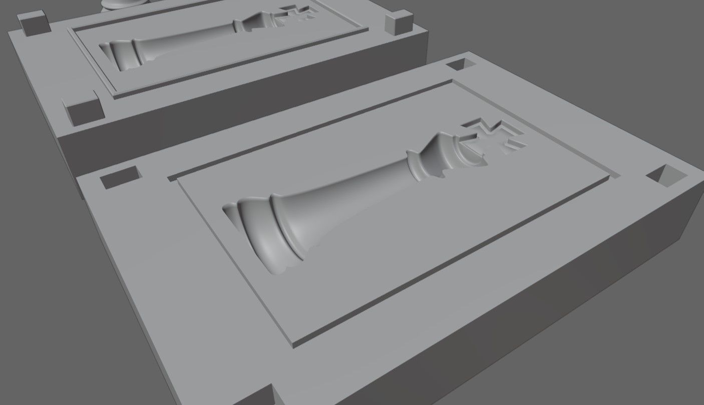 Mold for King - Chess Game - Form - Xadrez Molde Forma 3D print model_13