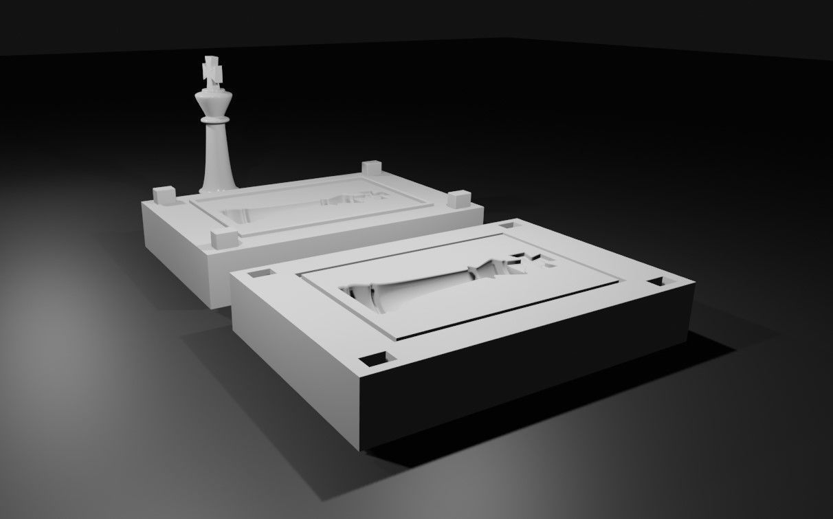 Mold for King - Chess Game - Form - Xadrez Molde Forma 3D print model_7