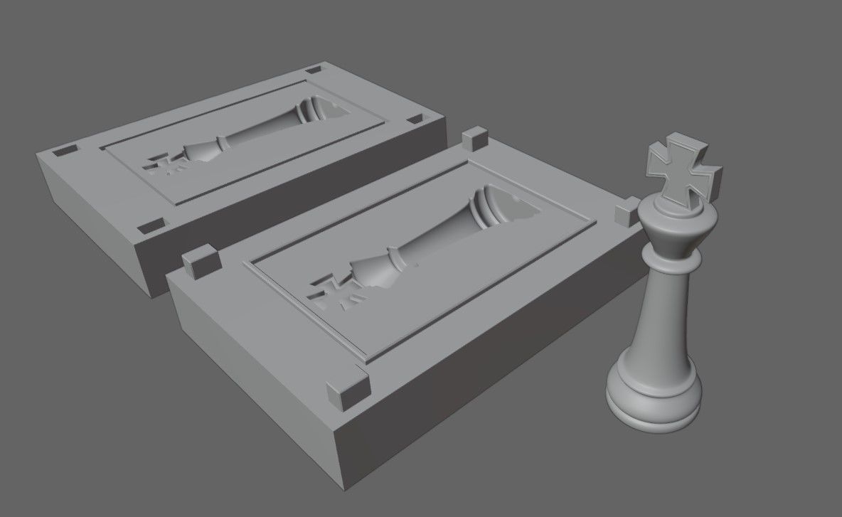 Mold for King - Chess Game - Form - Xadrez Molde Forma 3D print model_15
