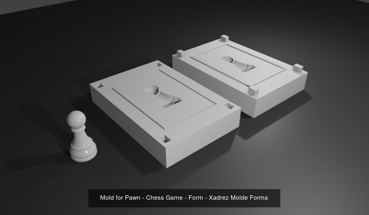 Mold for Chess Game Pieces - Full Pack - Form - Xadrez 3D Model Collection_1