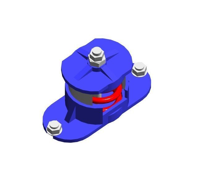 MS06Spring Floor Mount Vibration Isolator 3D model 3D model CGTrader