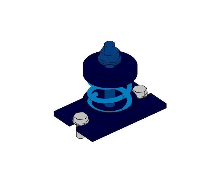 MS06Spring Floor Mount Vibration Isolator 3D model 3D model CGTrader