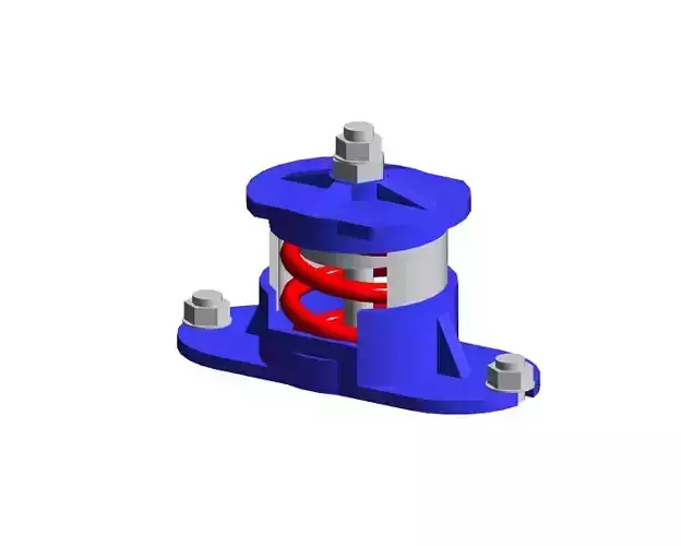 MS-06-Spring Floor Mount Vibration Isolator 3D model  3D model