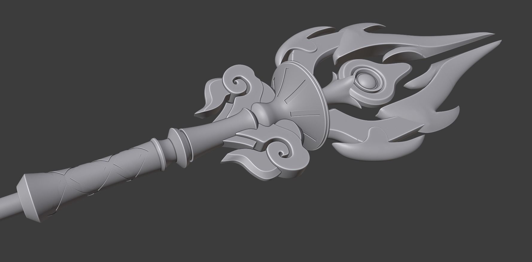 STAFF OF HOMA - GENSHIN IMPACT 3D print model_11