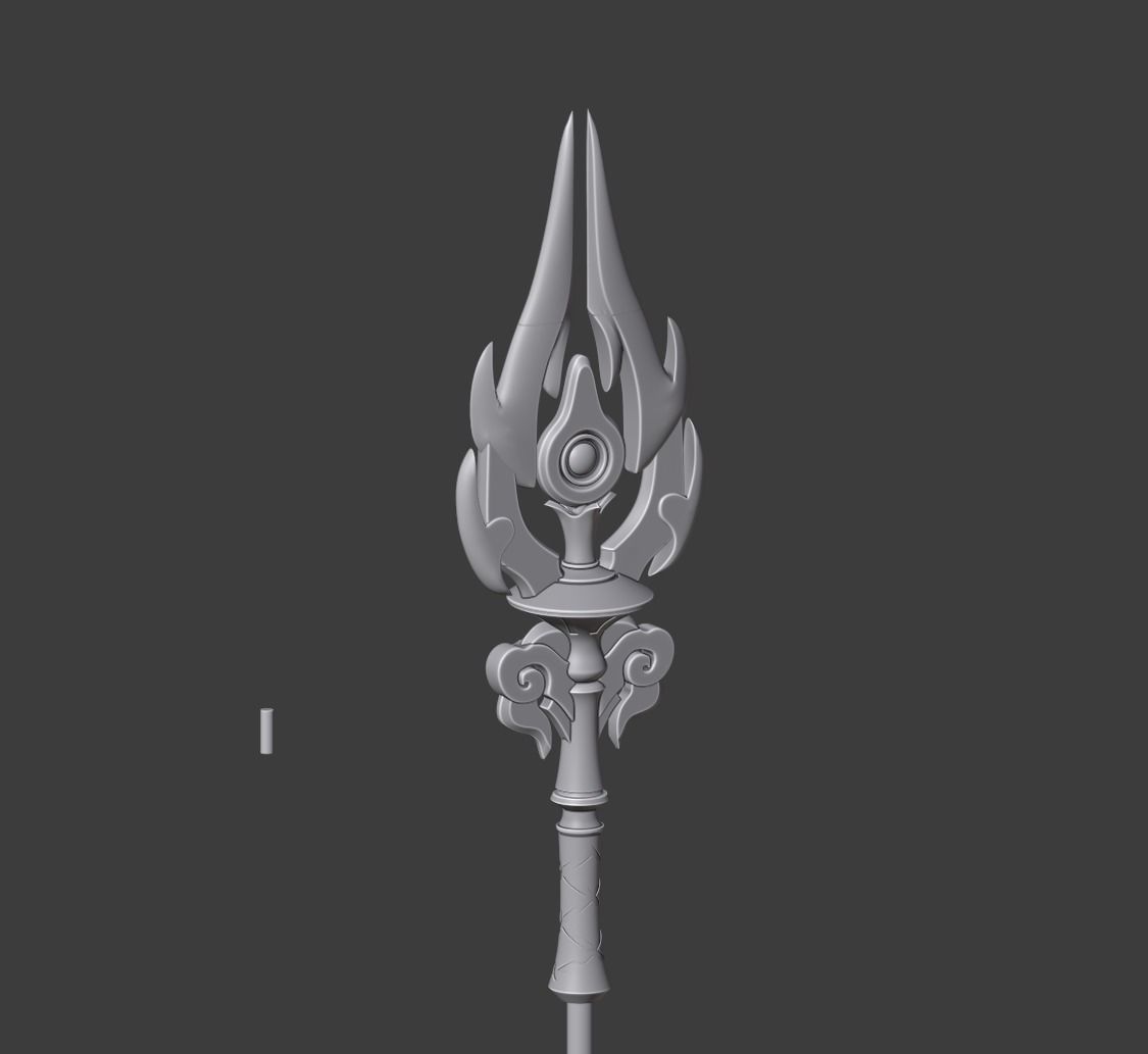 STAFF OF HOMA - GENSHIN IMPACT 3D print model_5