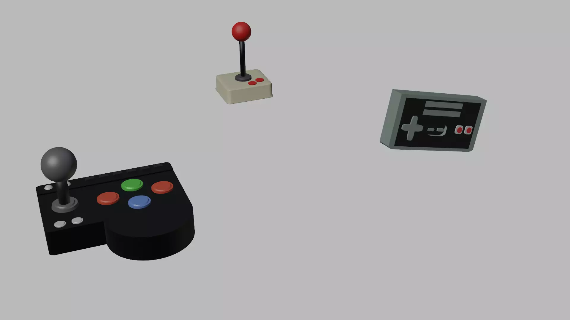 Retro Pad 3 set Free low-poly 3D model