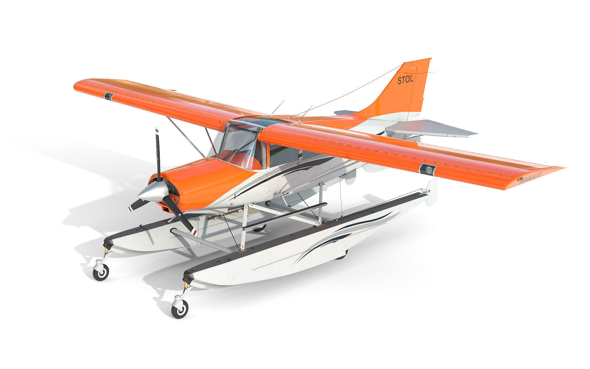 Light hydroplane Maule with interior 3D model_5