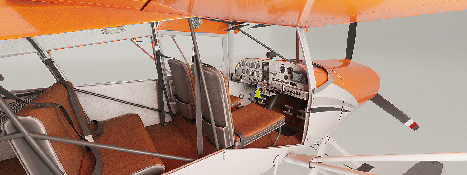 Light hydroplane Maule with interior 3D model_3