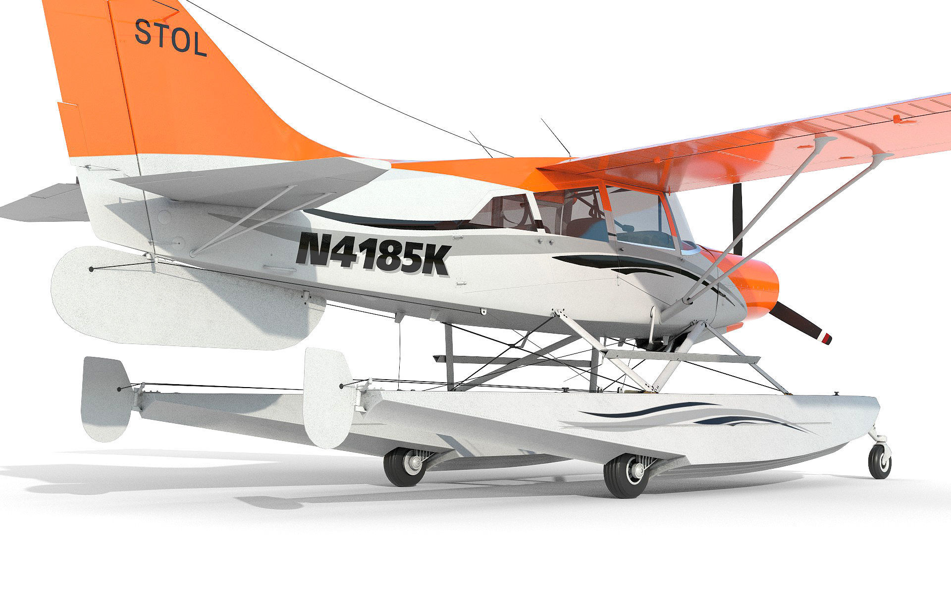 Light hydroplane Maule with interior 3D model_4