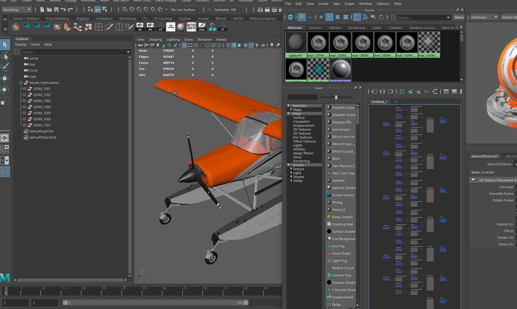 Light hydroplane Maule with interior 3D model_14